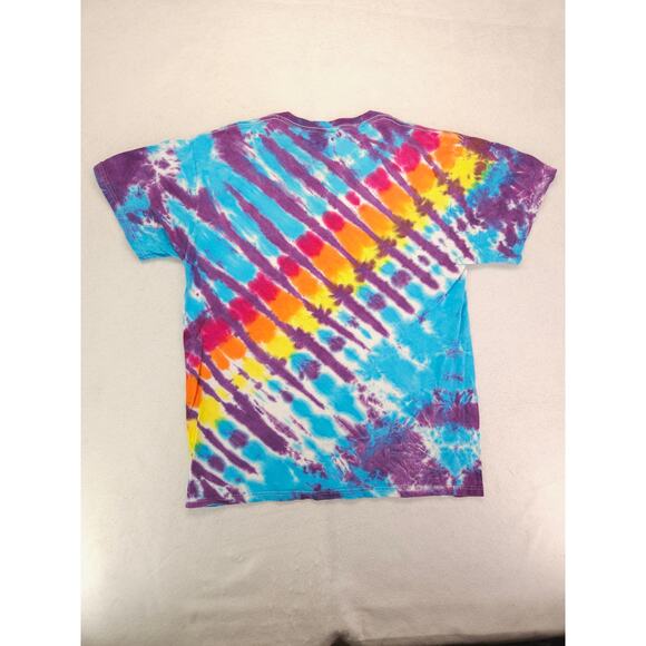 Delta Casual Crew Neck Short Sleeve T Shirt Adult Mens Size L Tie-dye Multi - Picture 9 of 9